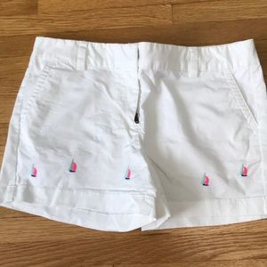 White chino shorts